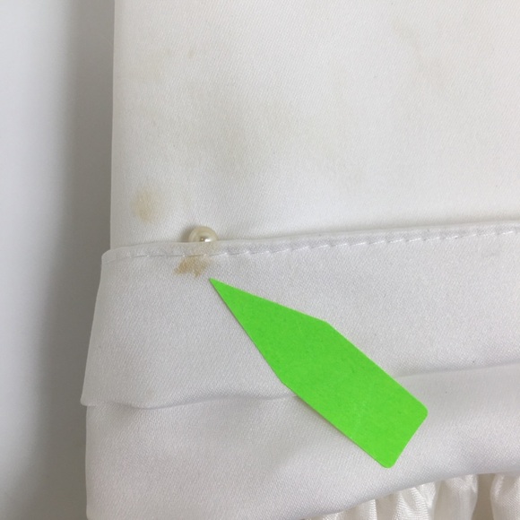 First Communion Dress White Sheer Satin Overlay Tank Pearl Flower Appliqué Sz 10 - Picture 5 of 16